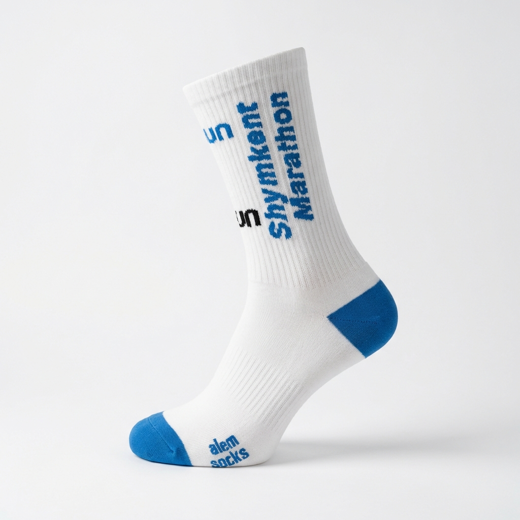 Шымкент Марафон Носки – Синяя Версия, Длина Крю