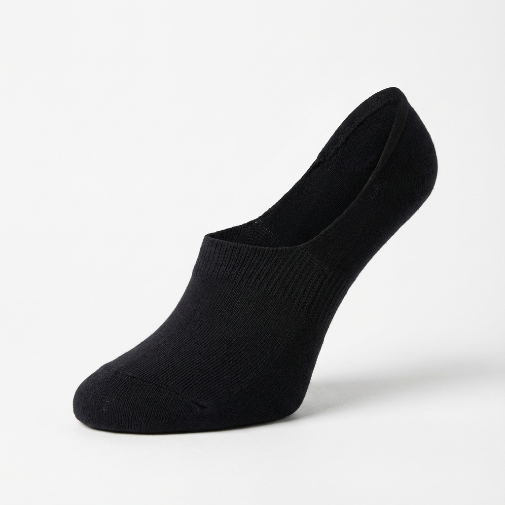 носки-невидимки — чёрные, низкий крой, повседневный комфорт